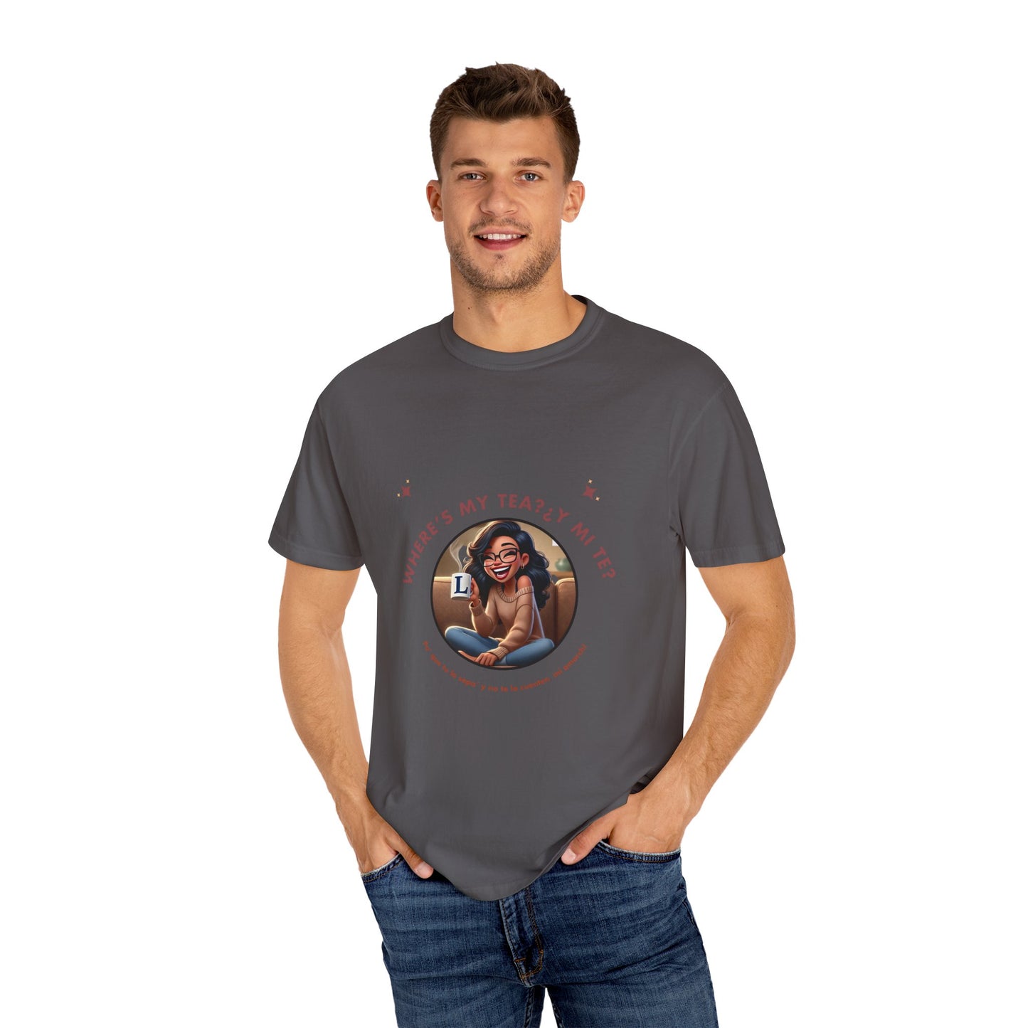Unisex T-Shirt- Where's My Tea Y Mi Te
