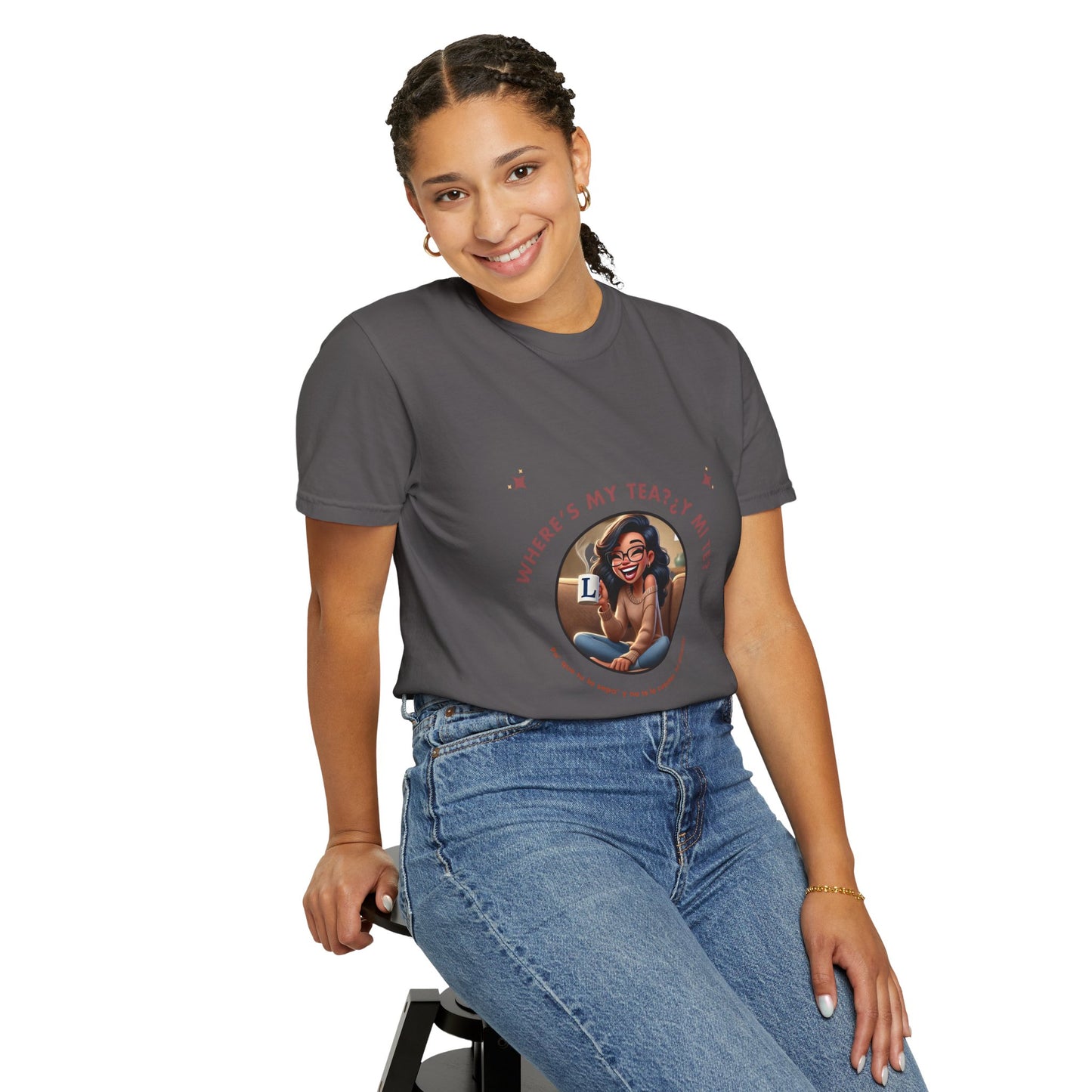 Unisex T-Shirt- Where's My Tea Y Mi Te