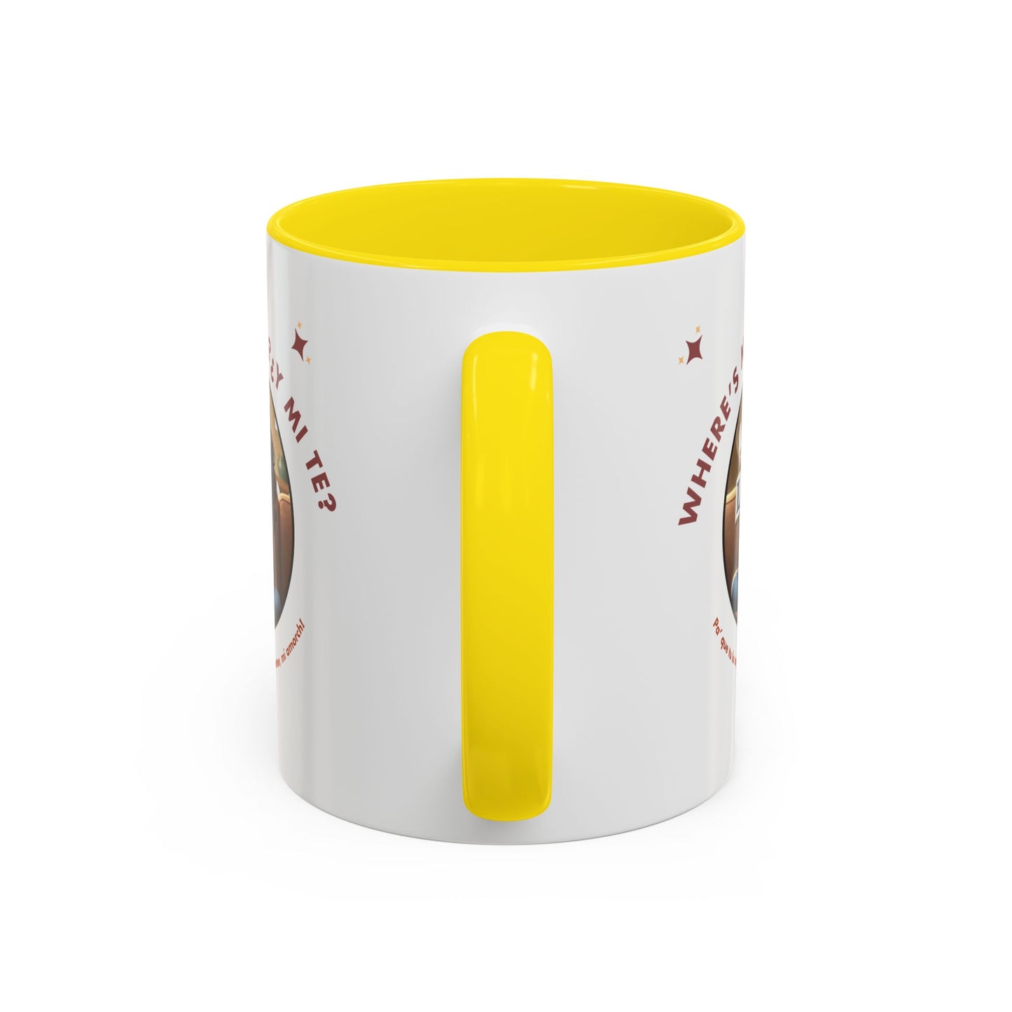 Color Accent Coffee Mug - Where's My Tea Y Mi Te