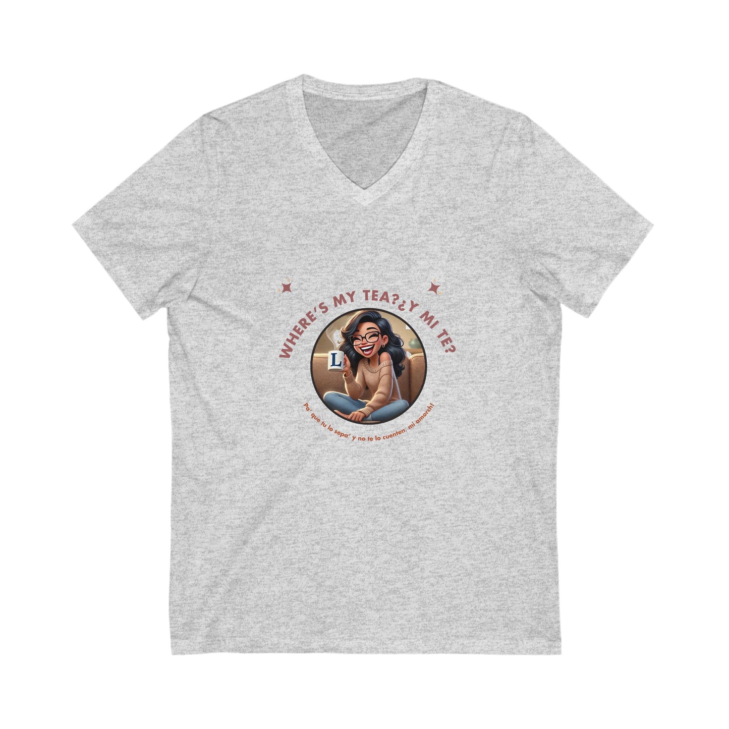 Funny Tea Lover V-Neck Tee - Where's My Tea?