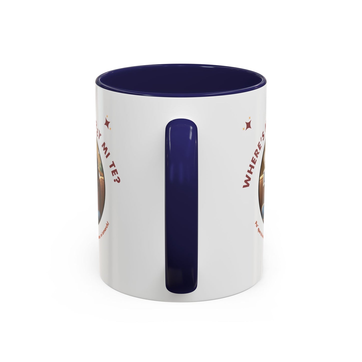 Color Accent Coffee Mug - Where's My Tea Y Mi Te