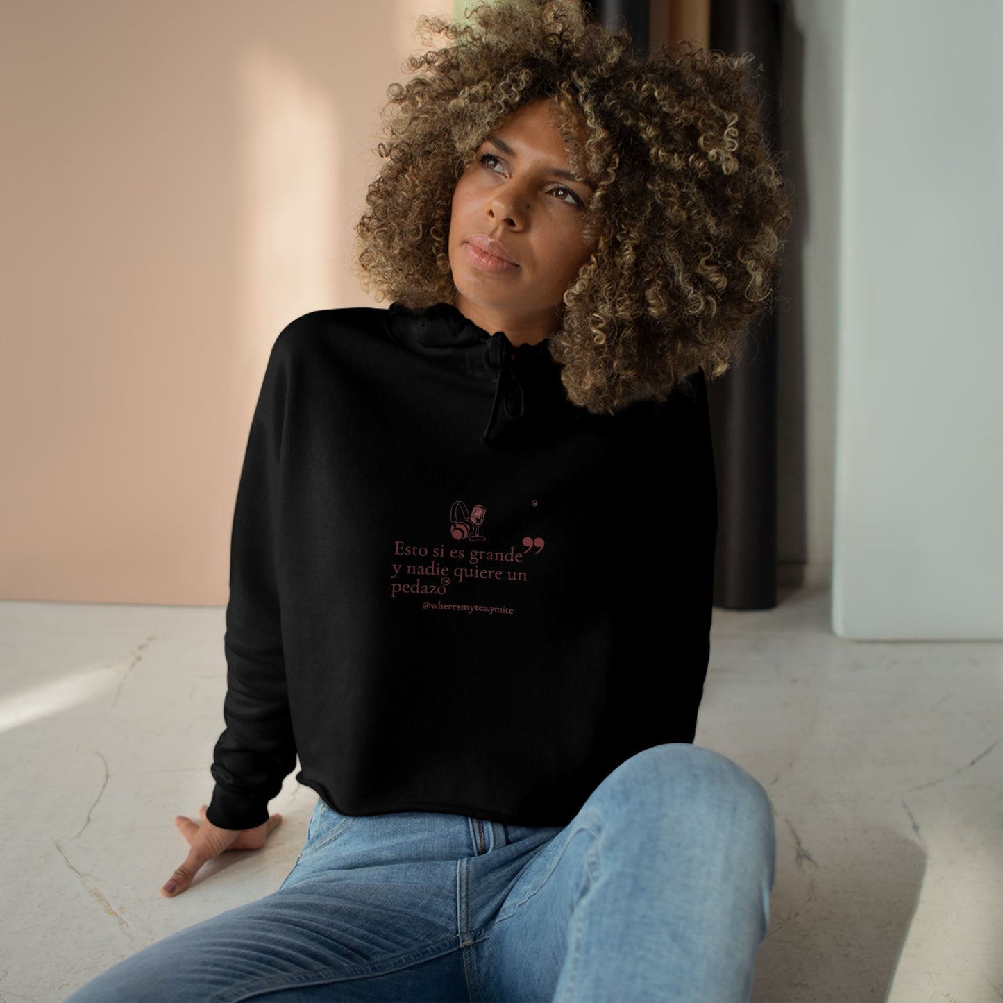 Crop Hoodie- Esto Si Es Grande