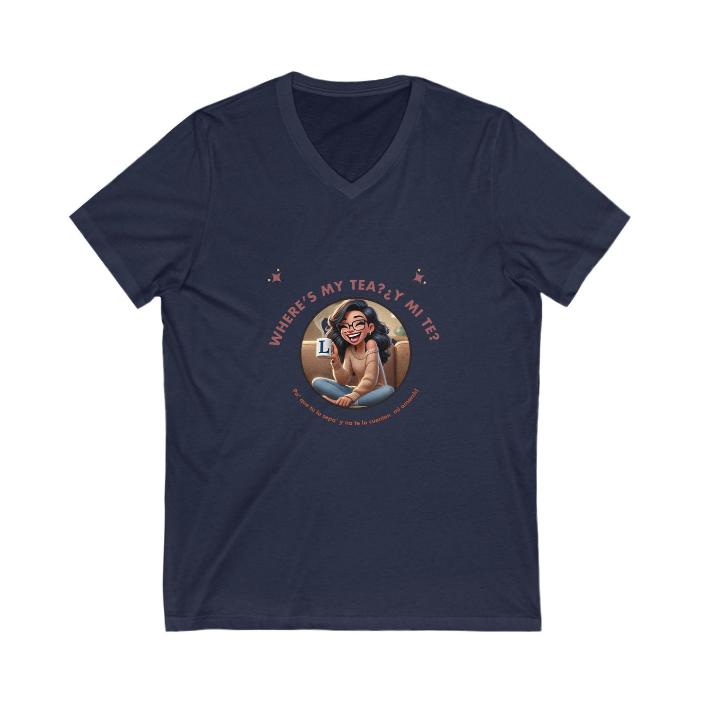 Funny Tea Lover V-Neck Tee - Where's My Tea?