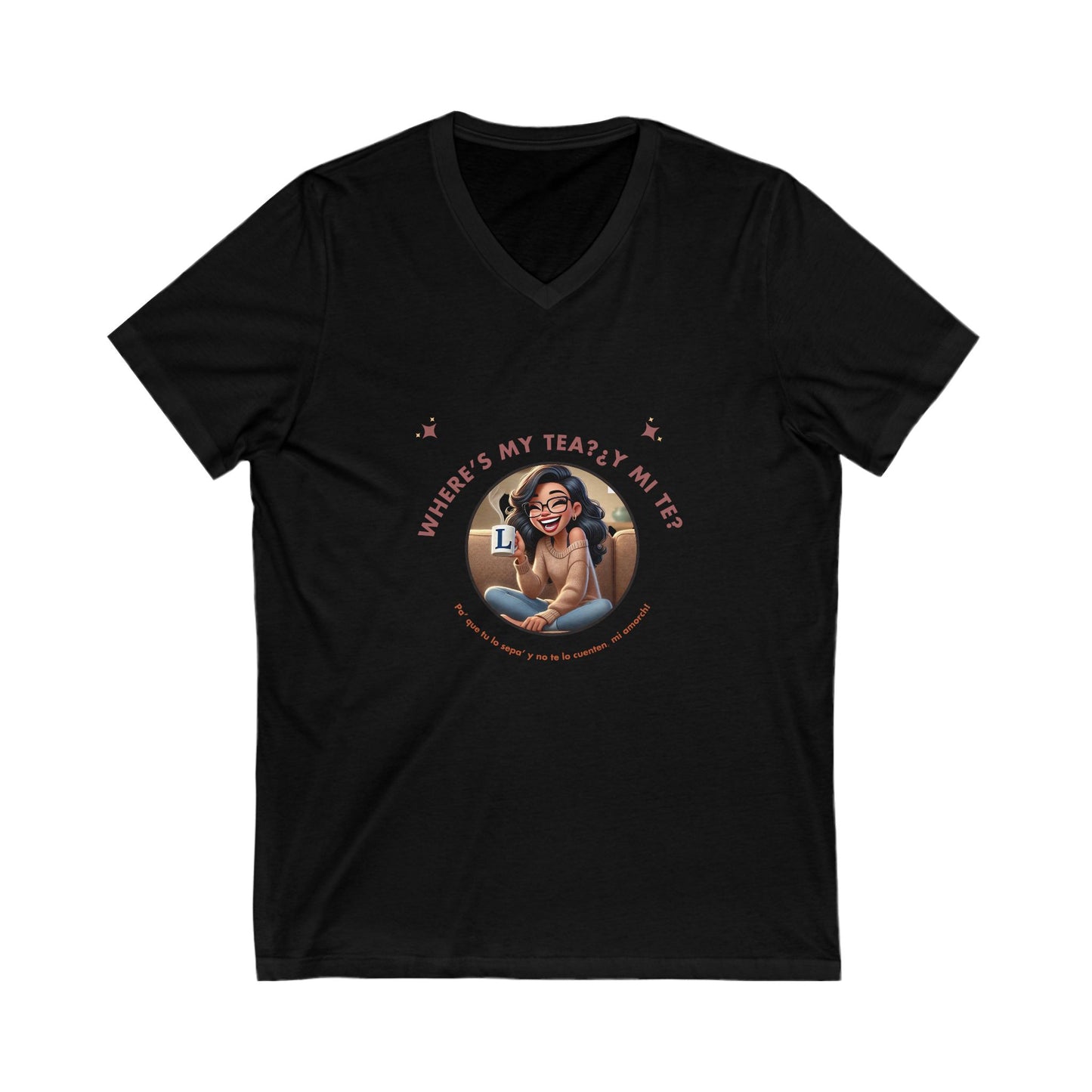 Funny Tea Lover V-Neck Tee - Where's My Tea?