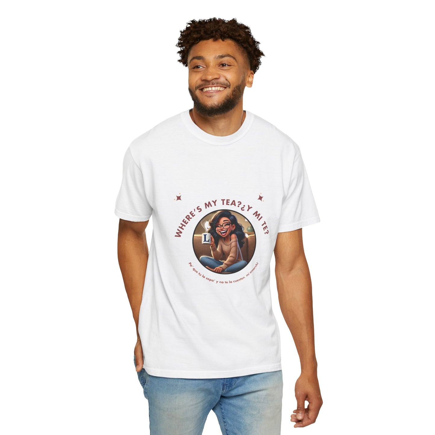 Unisex T-Shirt- Where's My Tea Y Mi Te