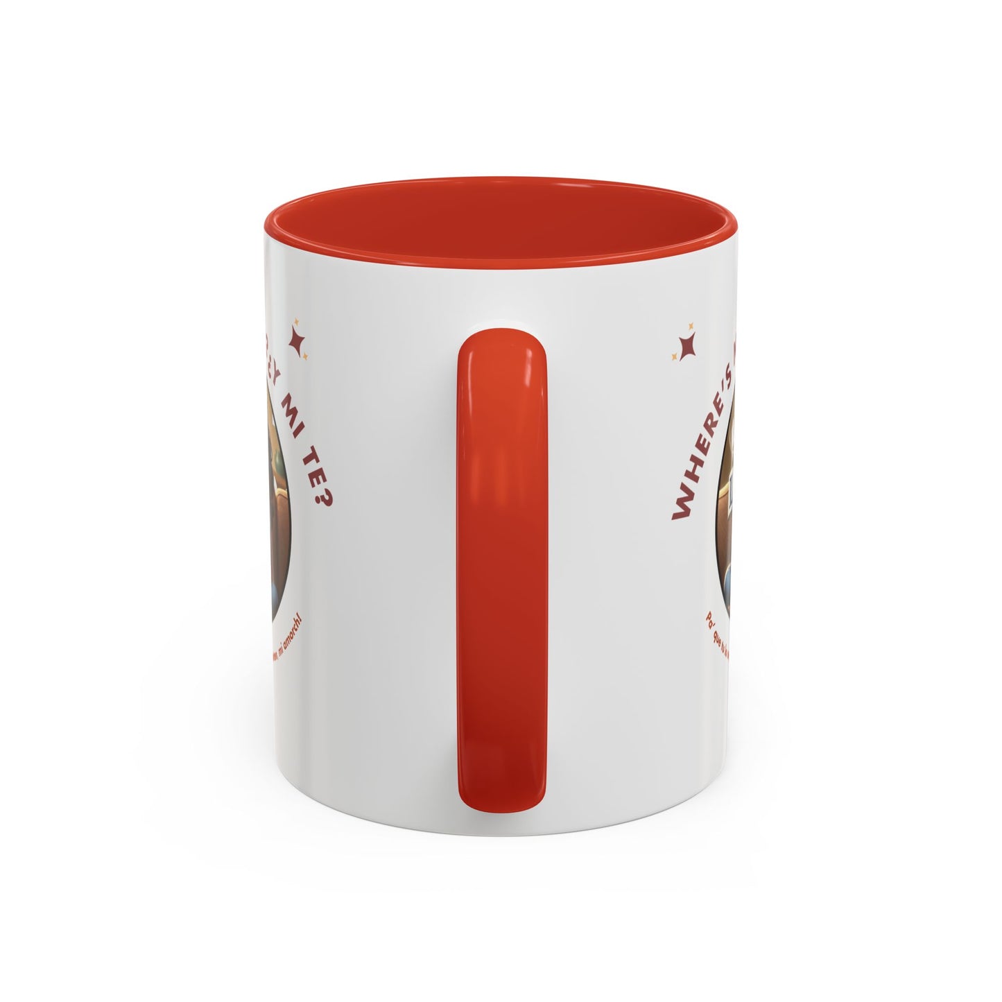 Color Accent Coffee Mug - Where's My Tea Y Mi Te