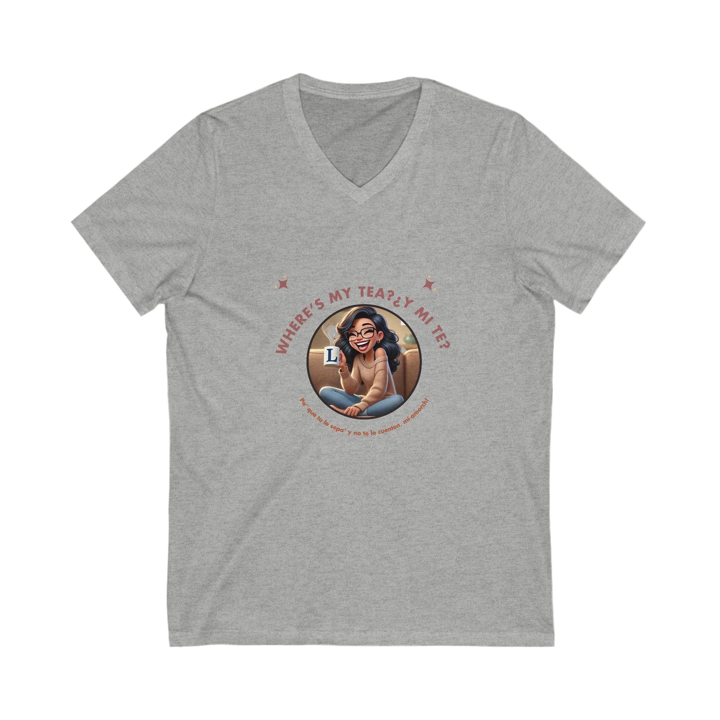 Funny Tea Lover V-Neck Tee - Where's My Tea?