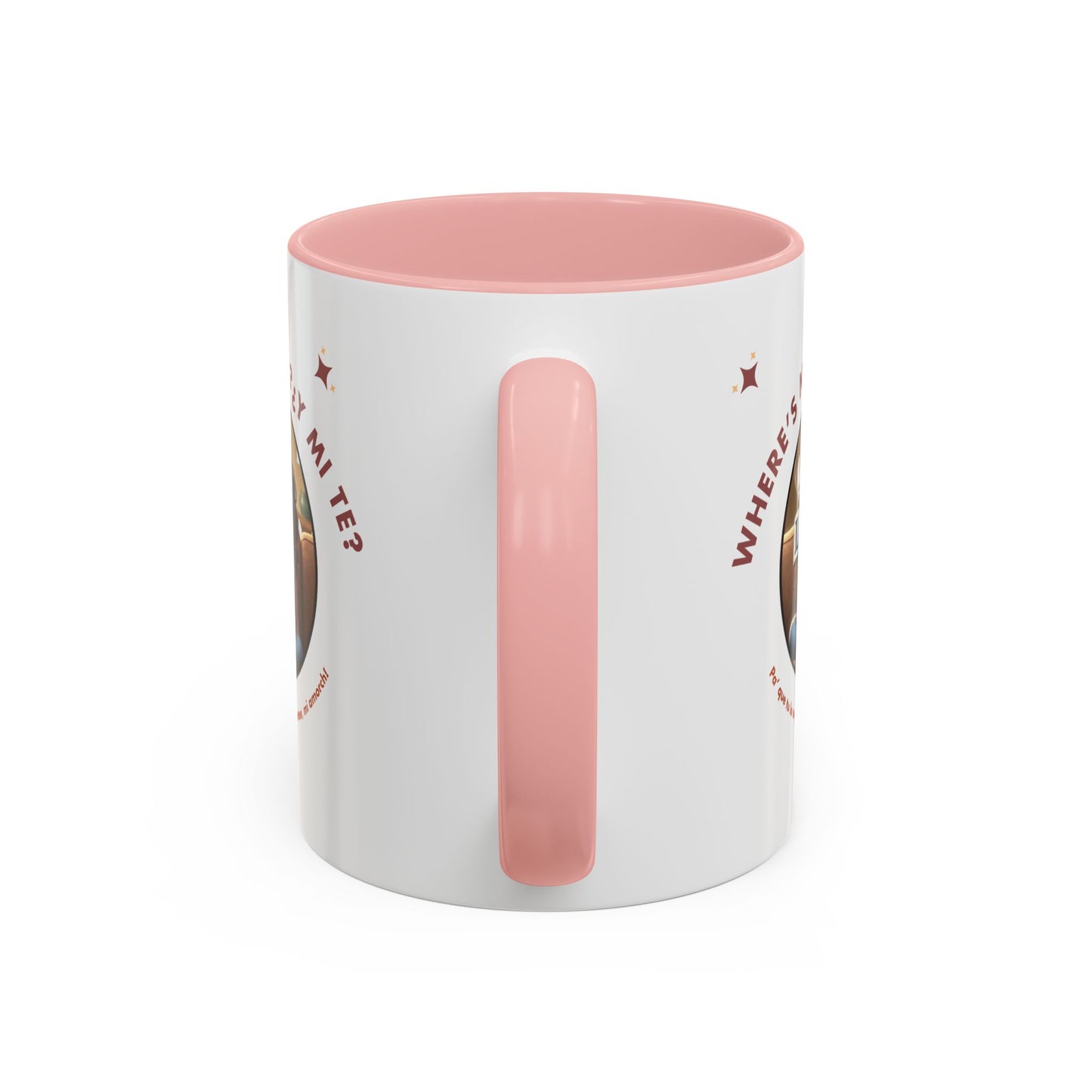 Color Accent Coffee Mug - Where's My Tea Y Mi Te