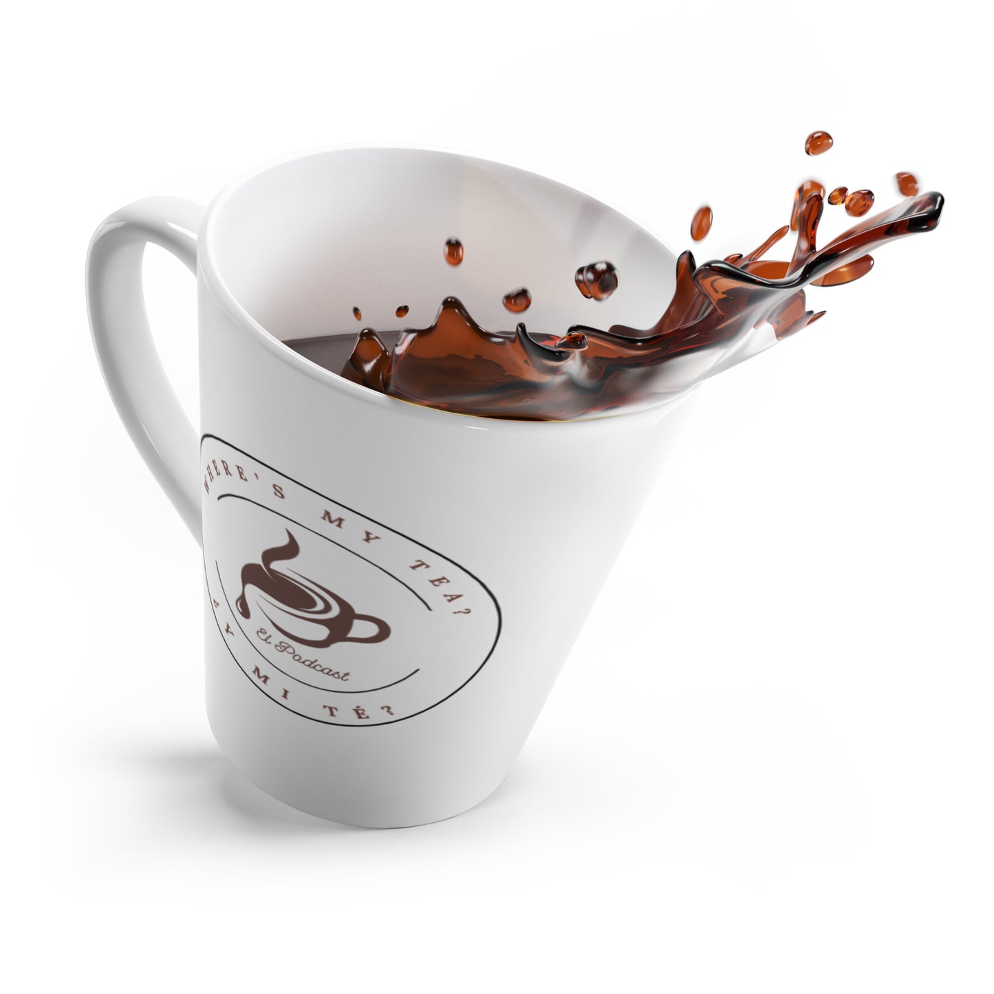 Cozy Latte Mug- Logo Where's My Tea Y Mi Te