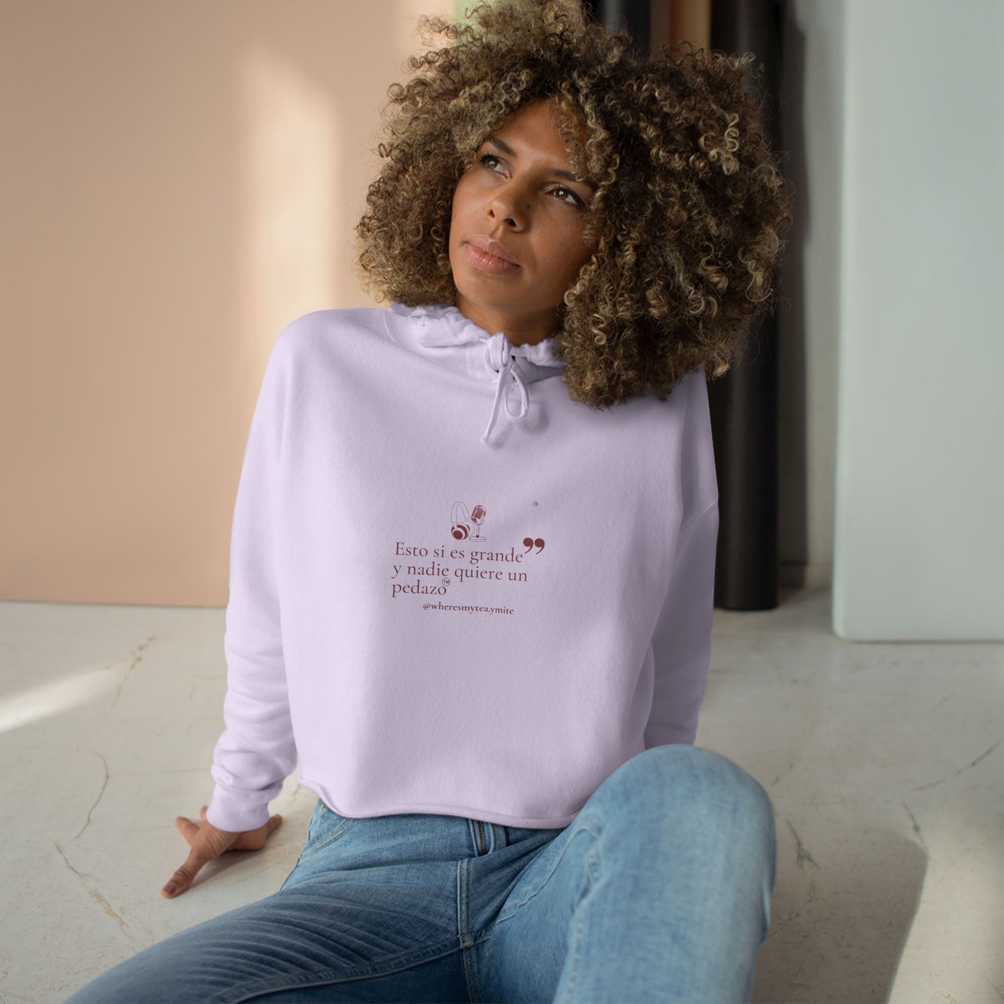 Crop Hoodie- Esto Si Es Grande