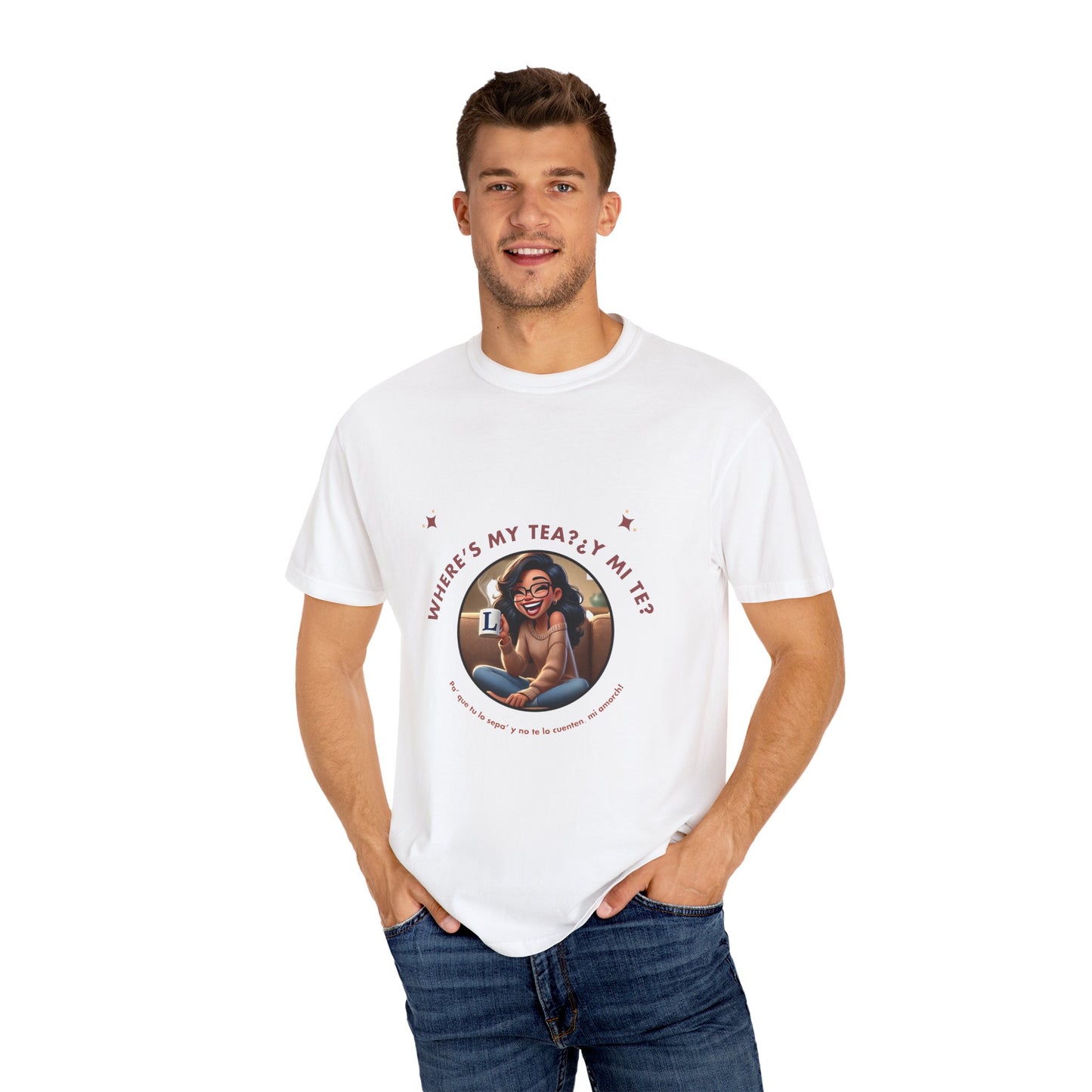 Unisex T-Shirt- Where's My Tea Y Mi Te
